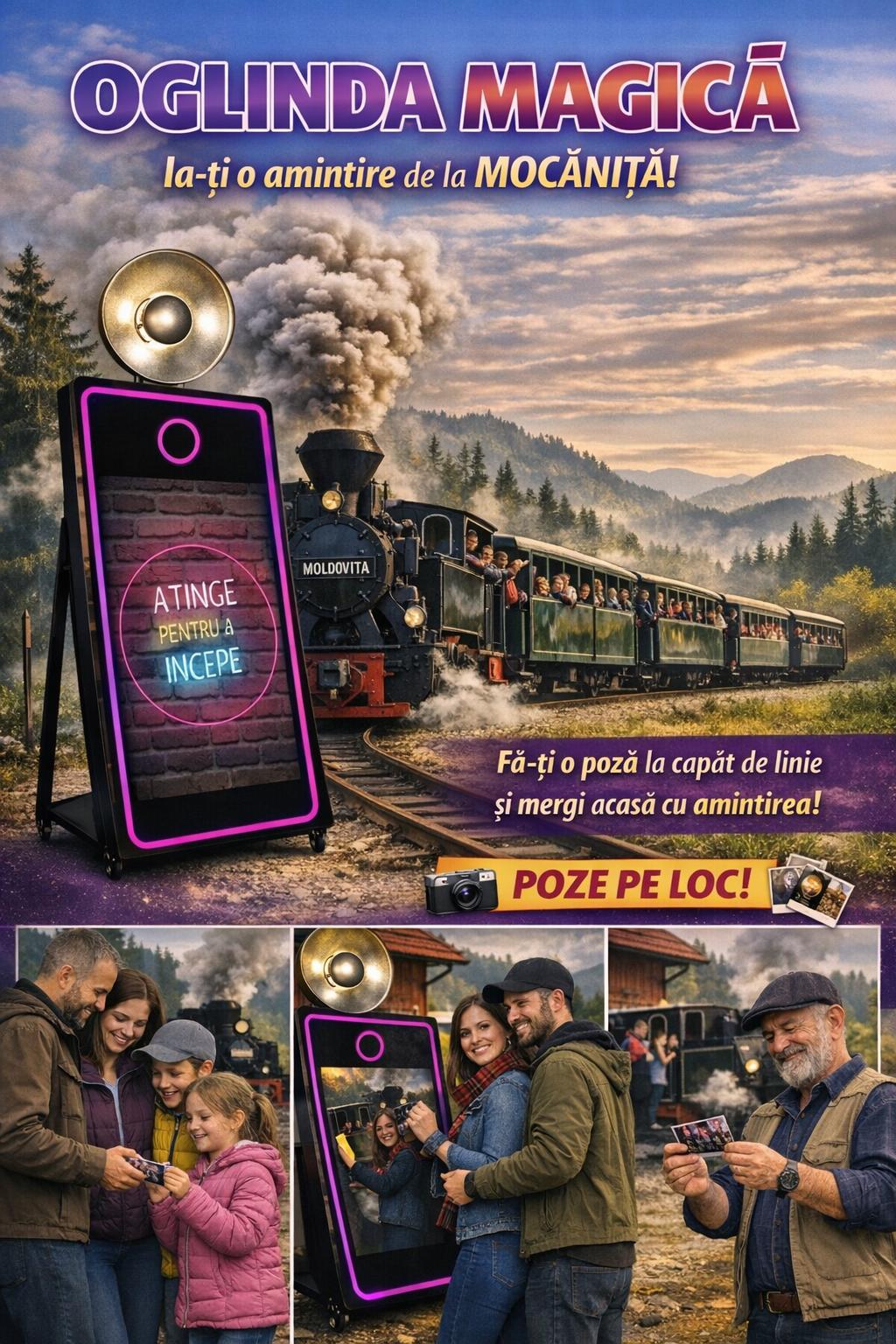 Oglinda Magică – Fotografie instant la Mocănița